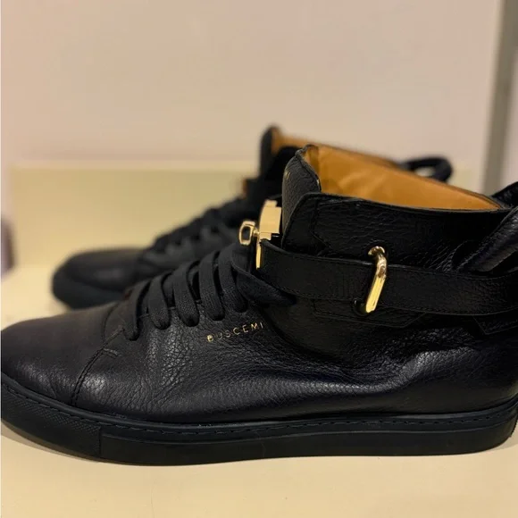 Buscemi Navy and Gold Men's Sneakers - Picture 4 of 9